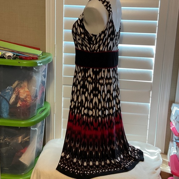 R&M Richards Black and Red Midi Dress - Picture 5 of 8